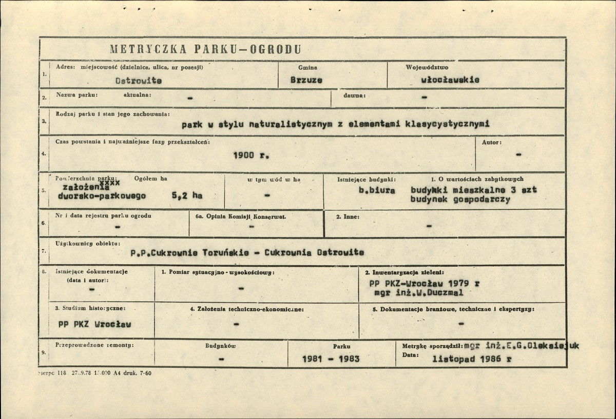 Ewidencja parkowa, skan nr 6