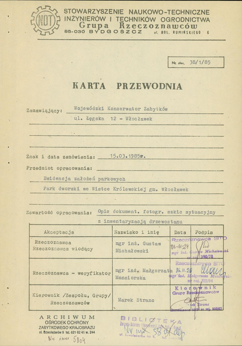 Ewidencja parkowa, skan nr 4