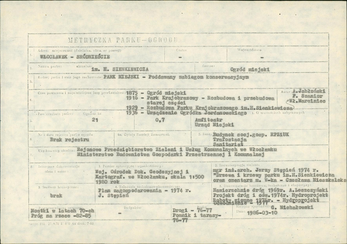 EP - Ewidencja parkowa, skan nr 7