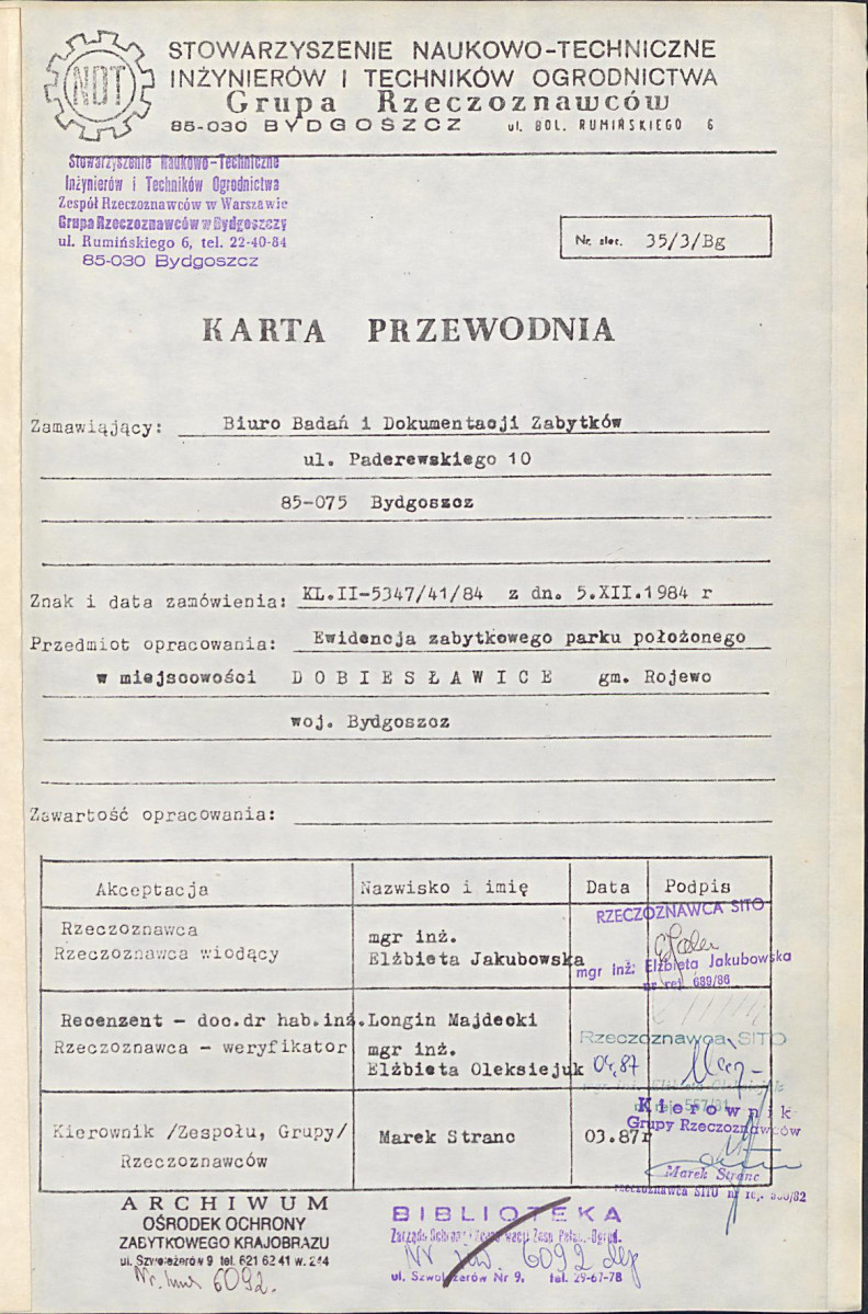 Ewidencja parkowa, skan nr 5