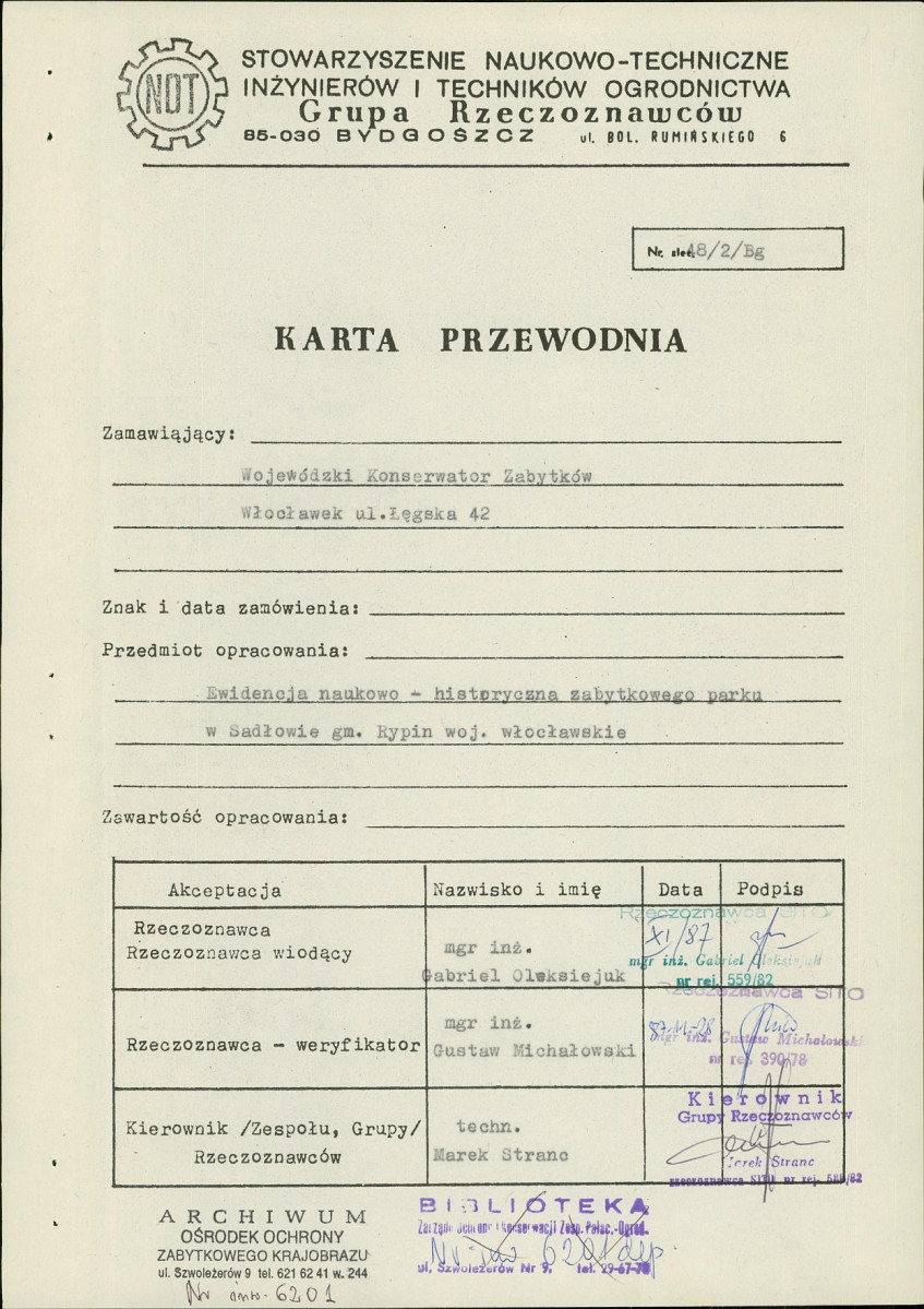 Ewidencja parkowa, skan nr 4