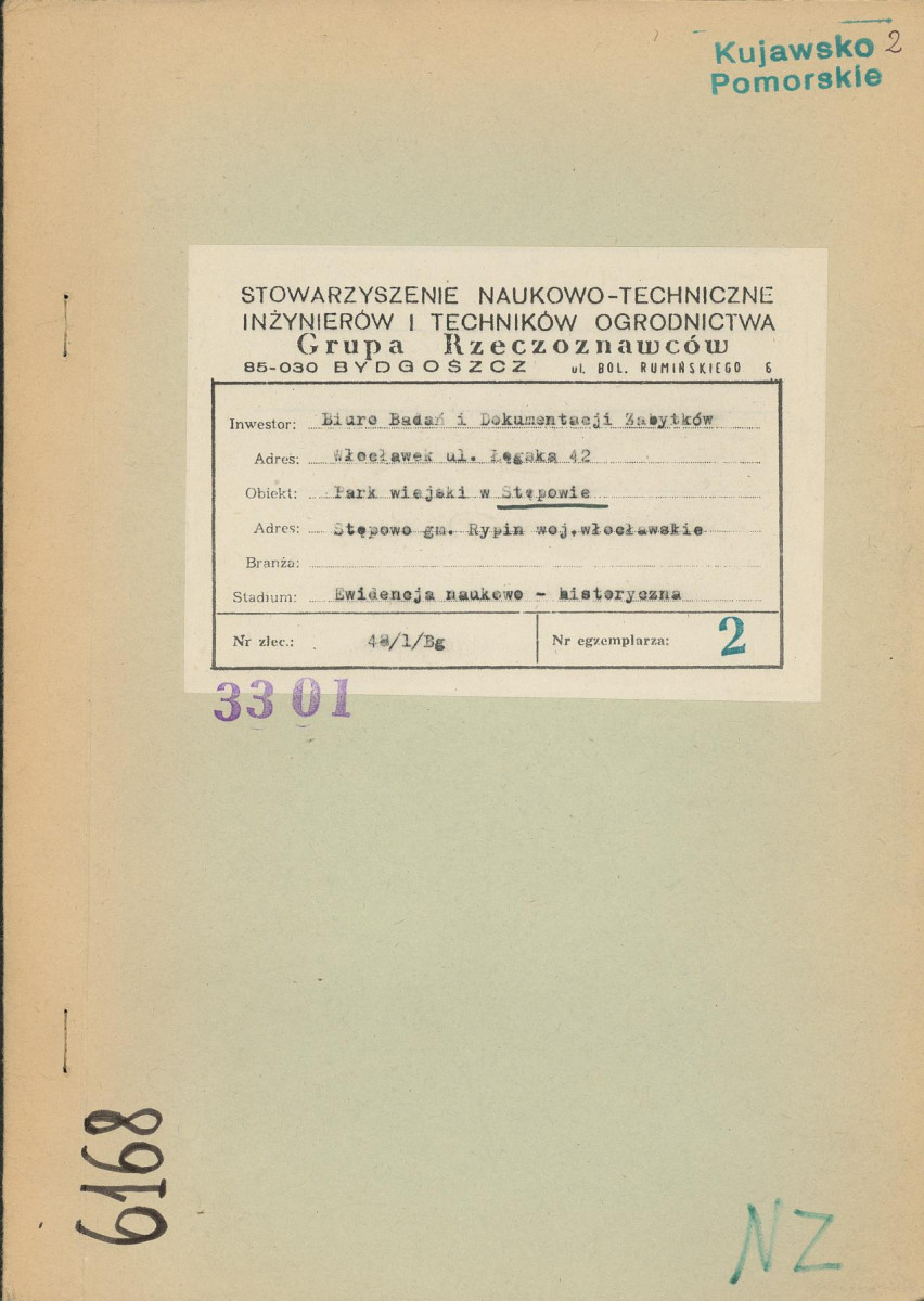 EP - Ewidencja parkowa, skan nr 1