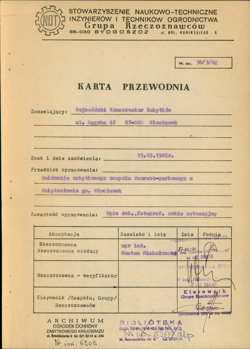 Ewidencja parkowa, skan nr 5