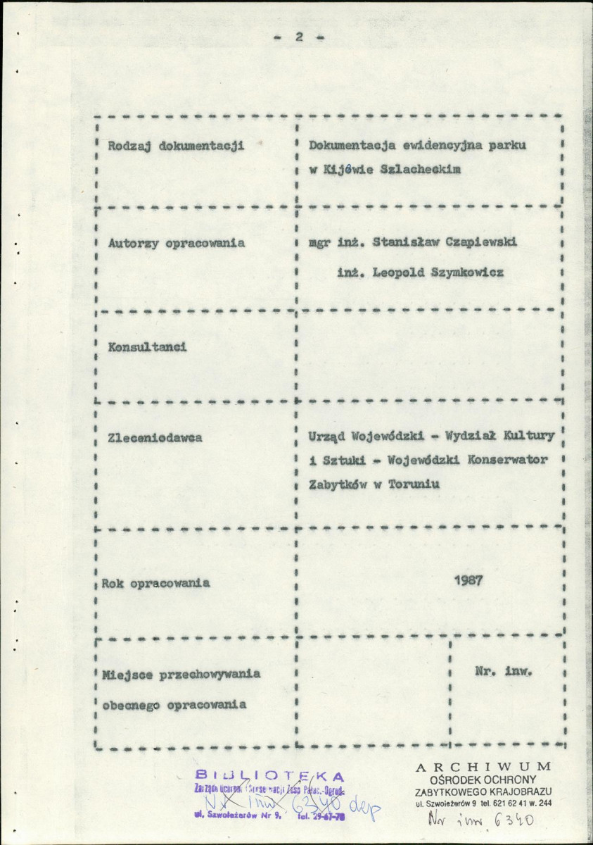EP - Ewidencja parkowa, skan nr 8