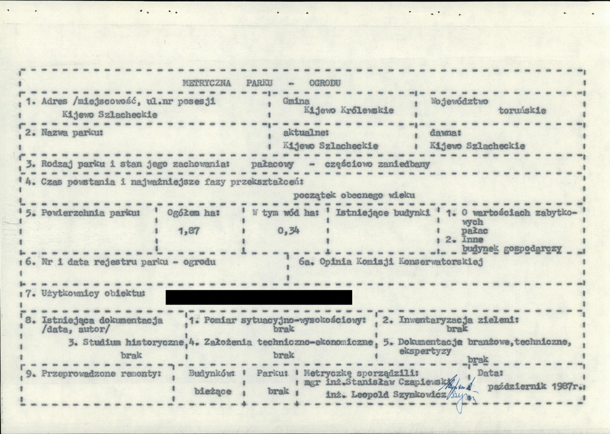 EP - Ewidencja parkowa, skan nr 9