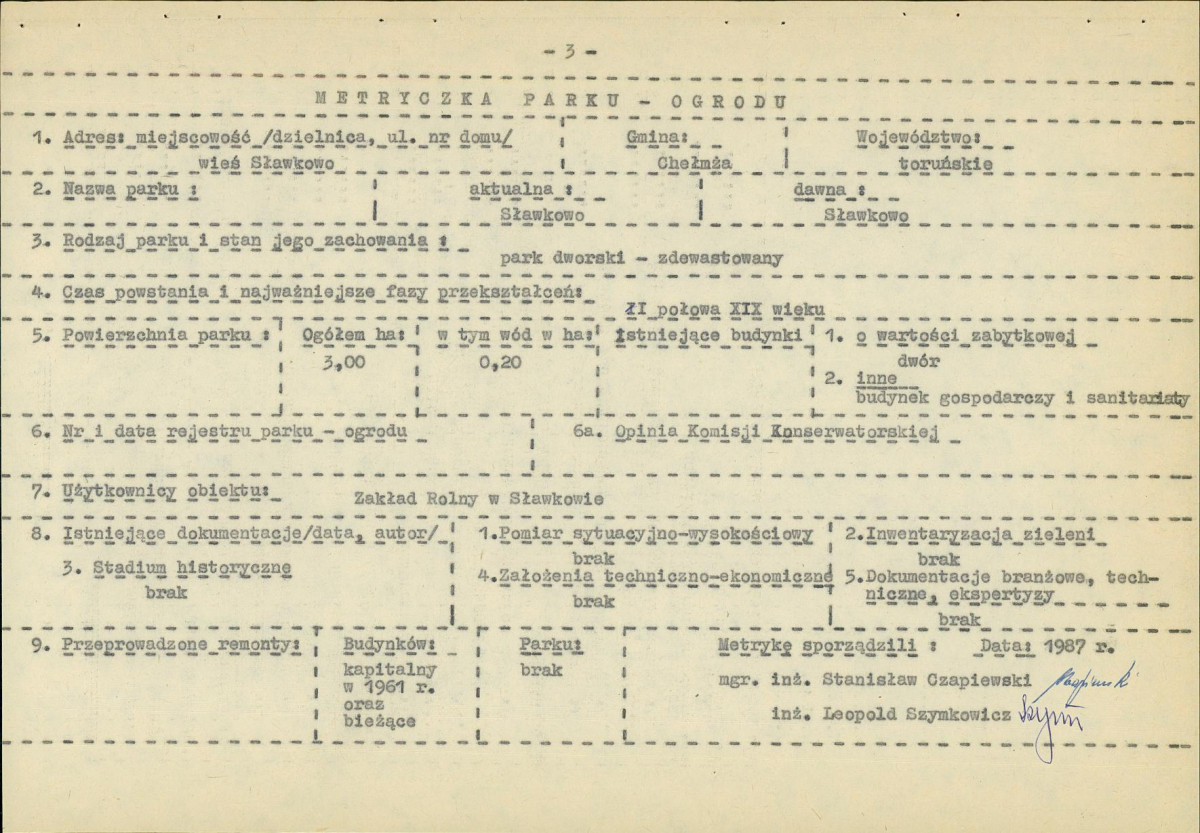 EP - Ewidencja parkowa, skan nr 10