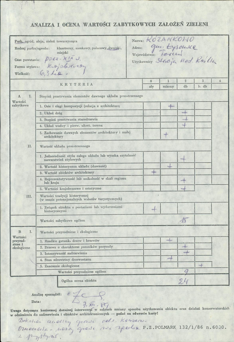 EP - Ewidencja parkowa, skan nr 3