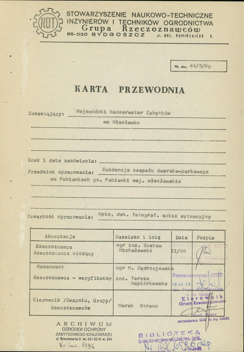 EP - Ewidencja parkowa, skan nr 4