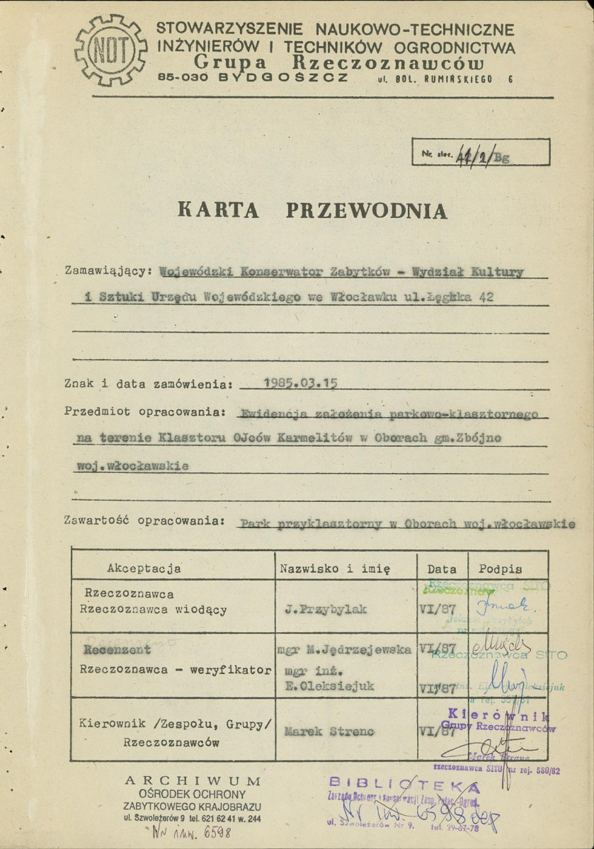Ewidencja parkowa, skan nr 4