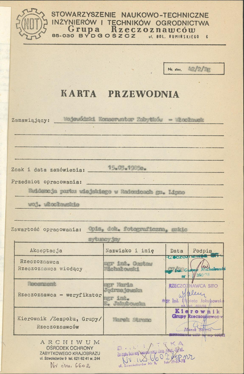 EP - Ewidencja parkowa, skan nr 4