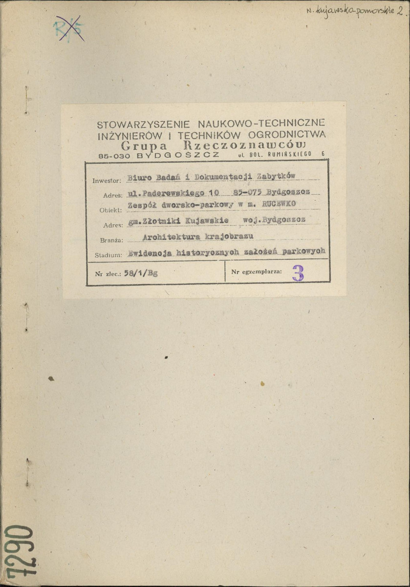 EP - Ewidencja parkowa, skan nr 1