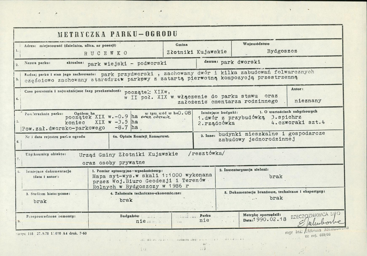 EP - Ewidencja parkowa, skan nr 7