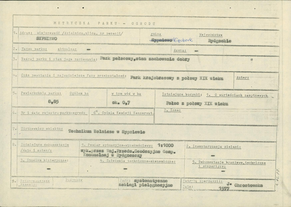 EP - Ewidencja parkowa, skan nr 5