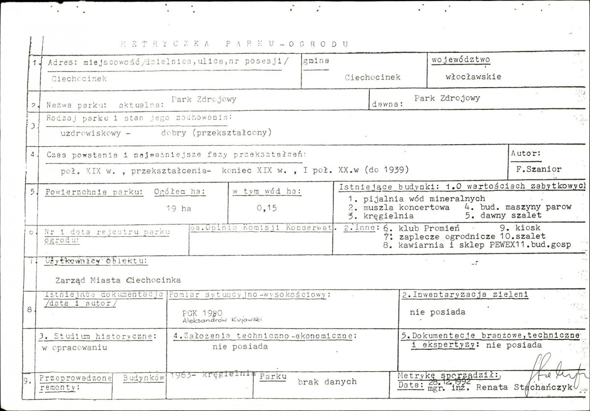 Ewidencja parkowa, skan nr 8