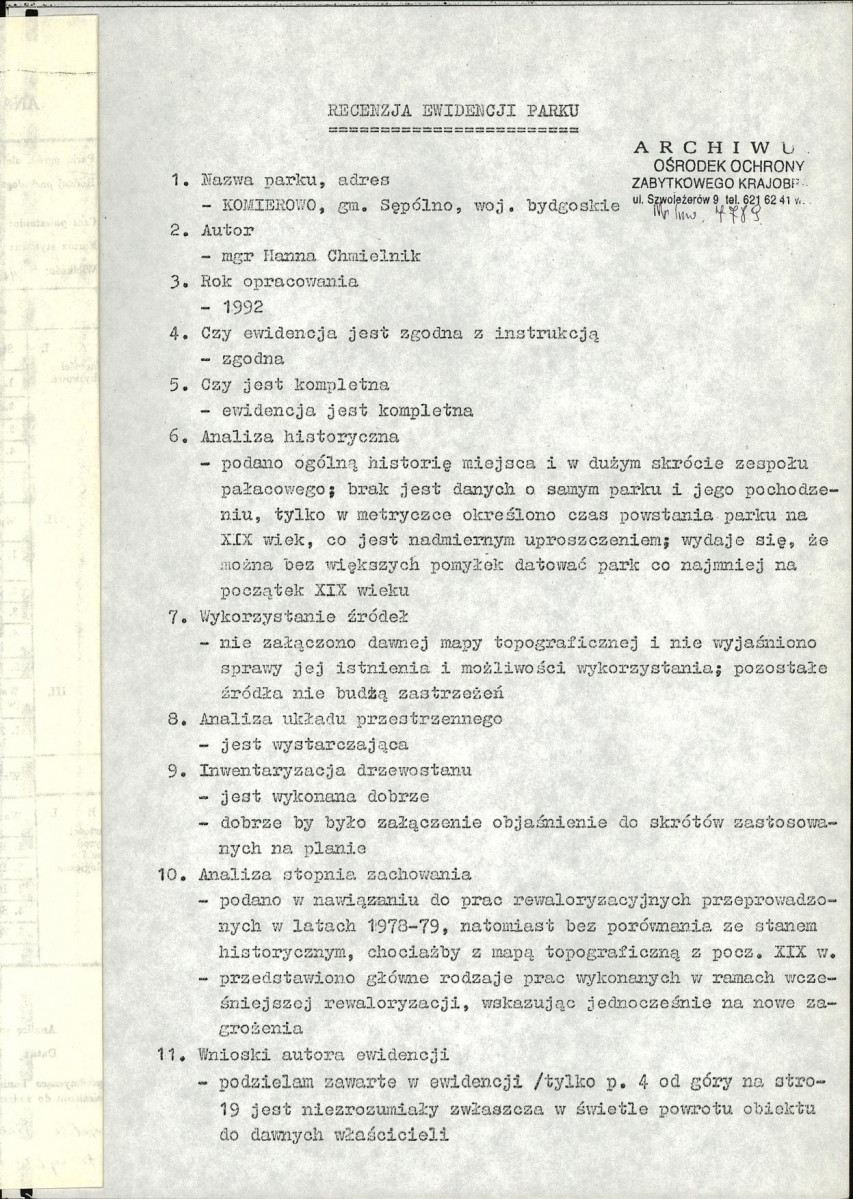 EP - Ewidencja parkowa, skan nr 4