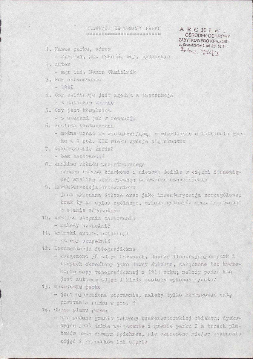 Ewidencja parkowa, skan nr 4