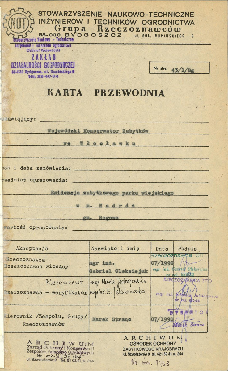 EP - Ewidencja parkowa, skan nr 4