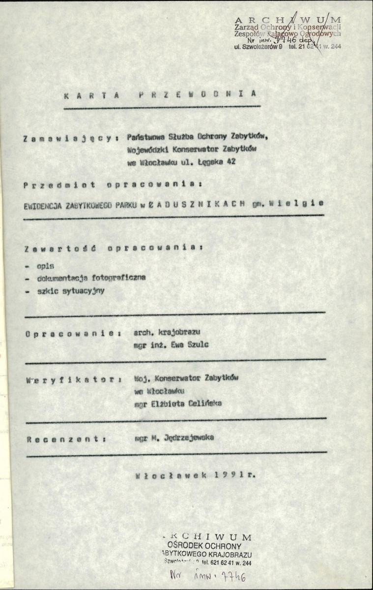 EP - Ewidencja parkowa, skan nr 4