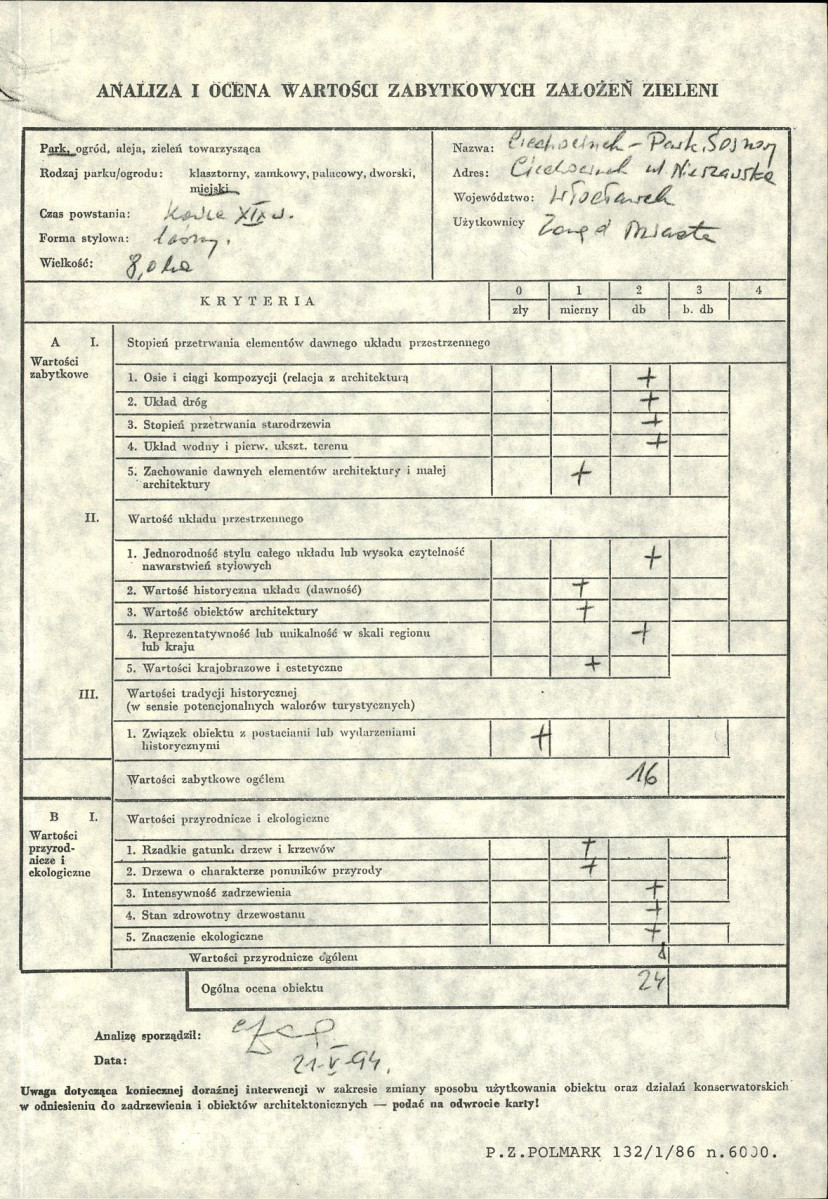 Ewidencja parkowa, skan nr 2