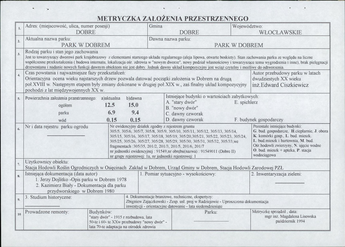 Ewidencja parkowa, skan nr 6