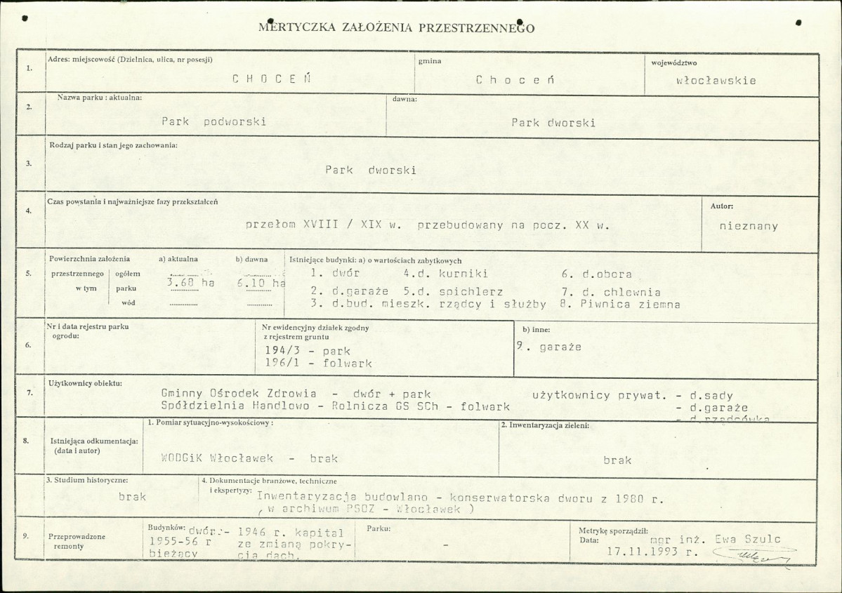 Ewidencja parkowa, skan nr 6