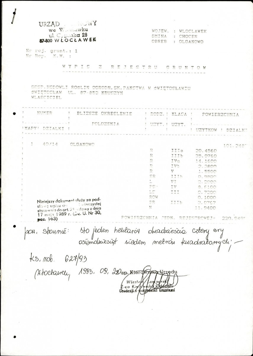 Ewidencja parkowa, skan nr 9