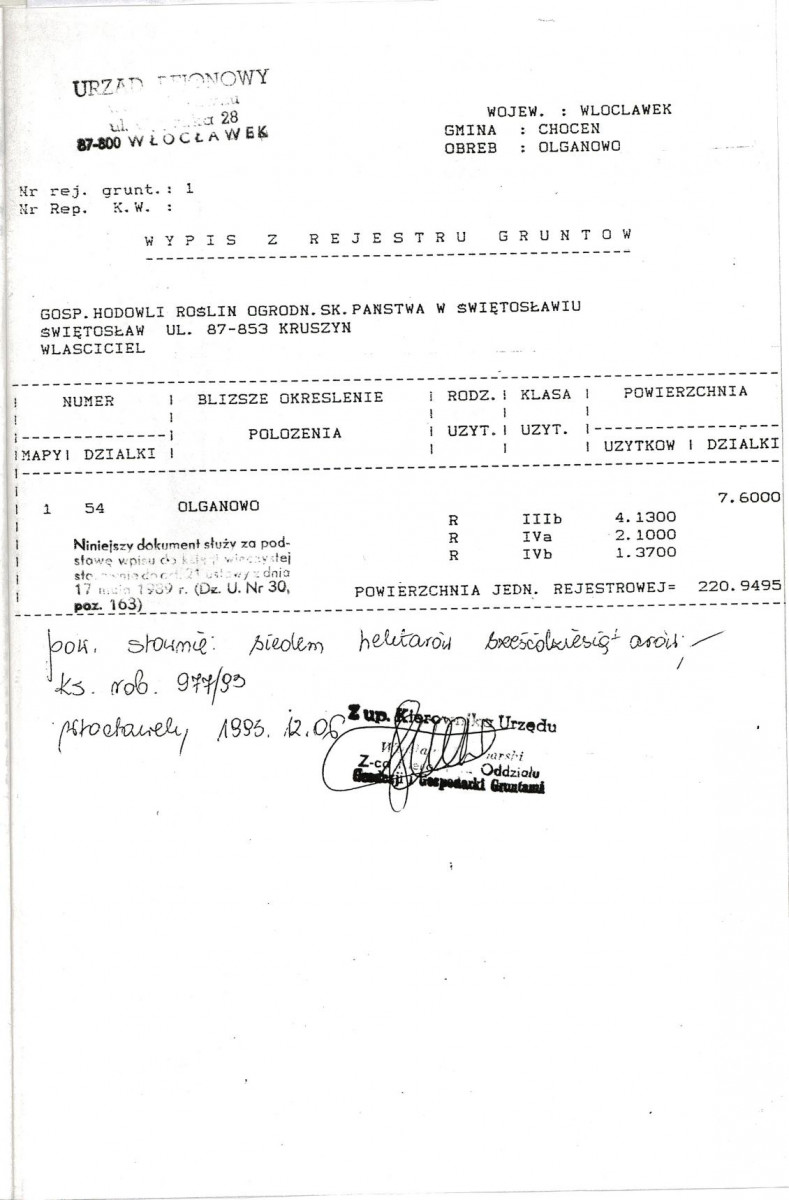 Ewidencja parkowa, skan nr 26
