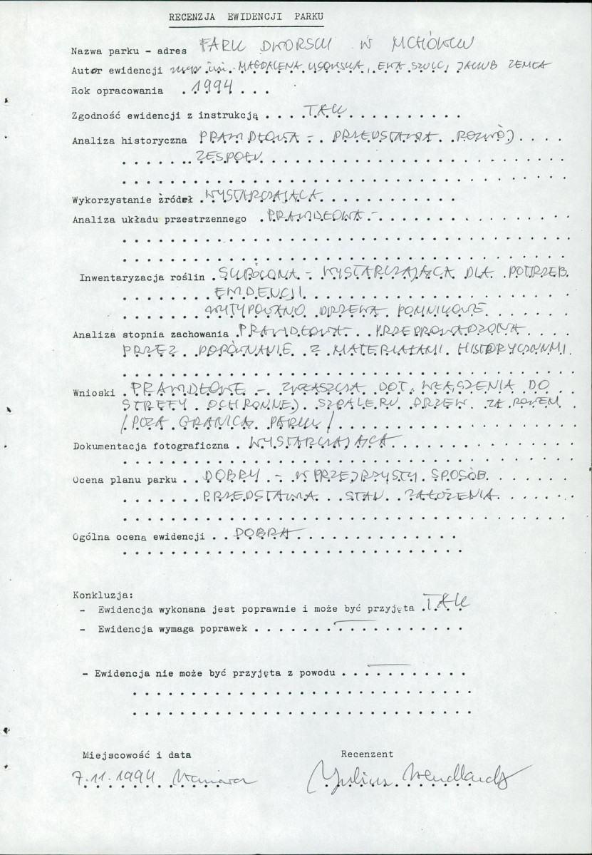 EP - Ewidencja parkowa, skan nr 4