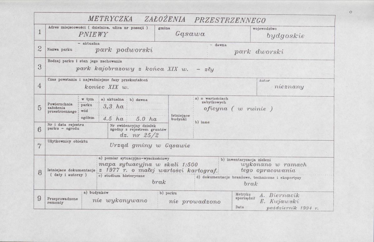 EP - Ewidencja parkowa, skan nr 8