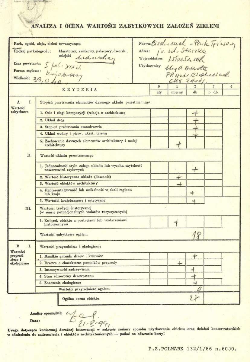EP - Ewidencja parkowa, skan nr 2