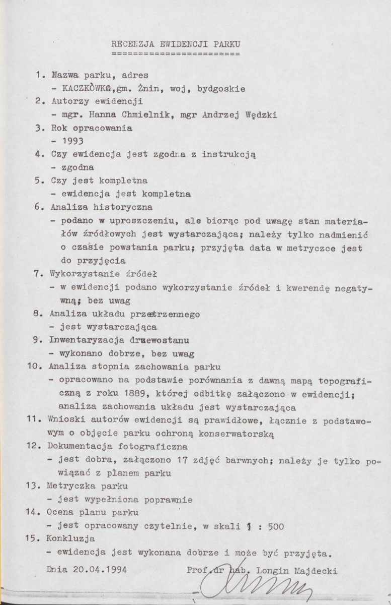 Ewidencja parkowa, skan nr 5