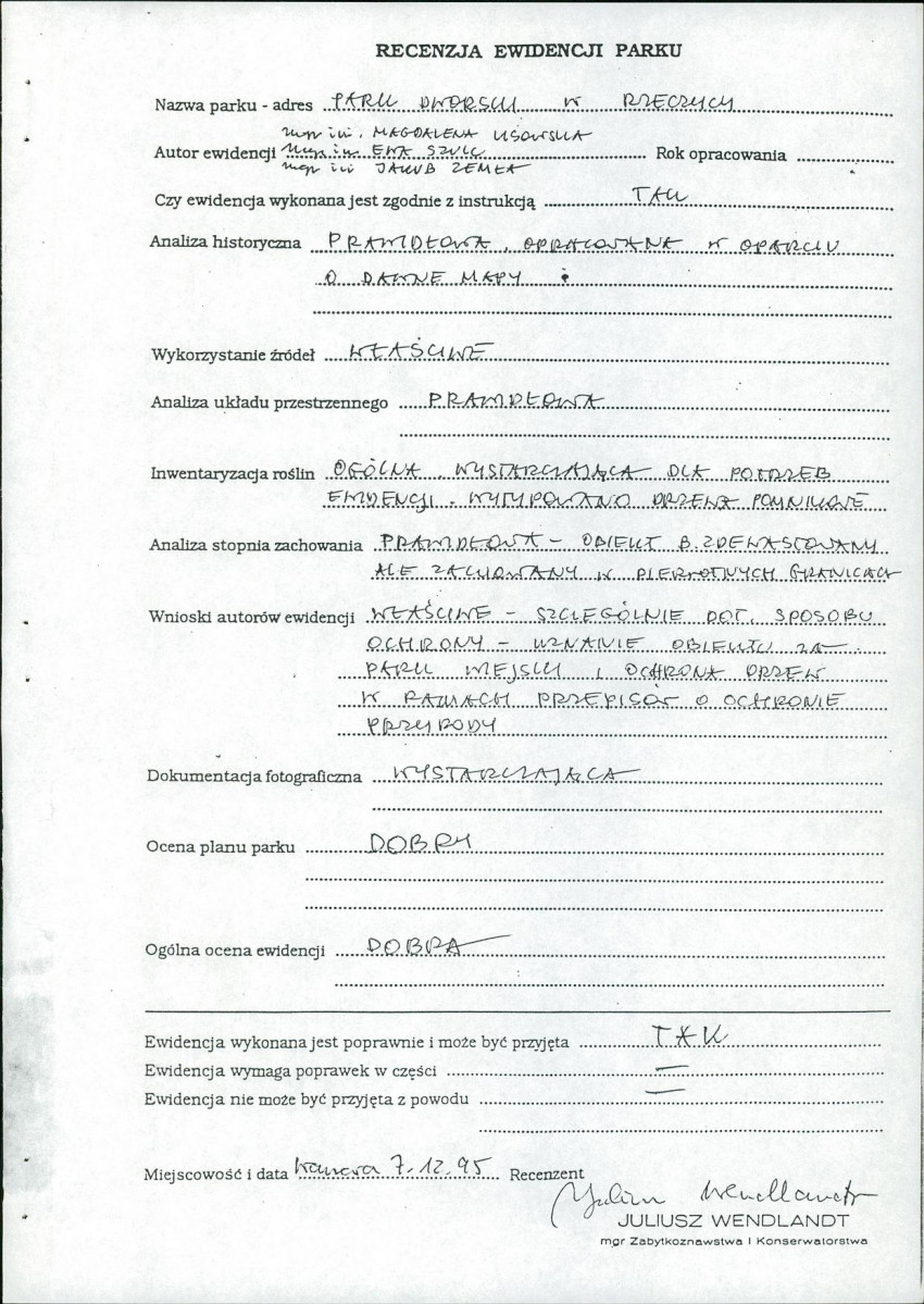 Ewidencja parkowa, skan nr 4