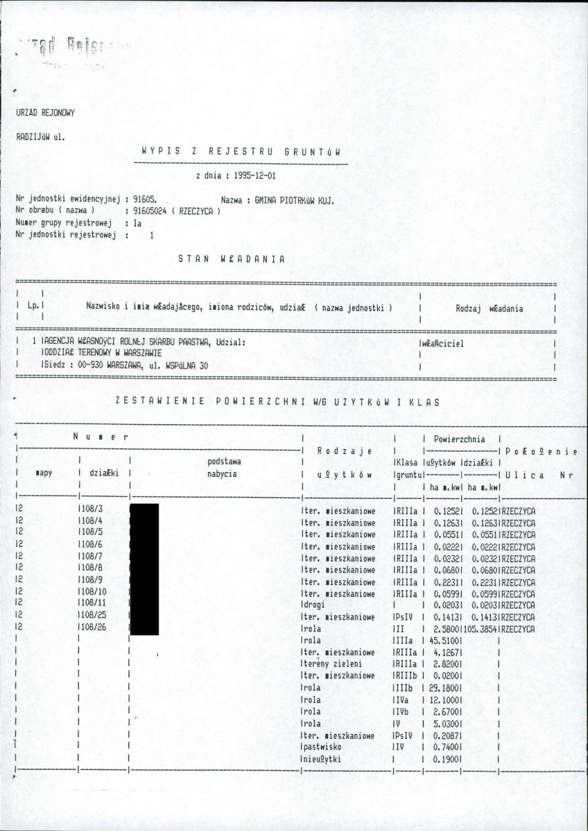 Ewidencja parkowa, skan nr 29