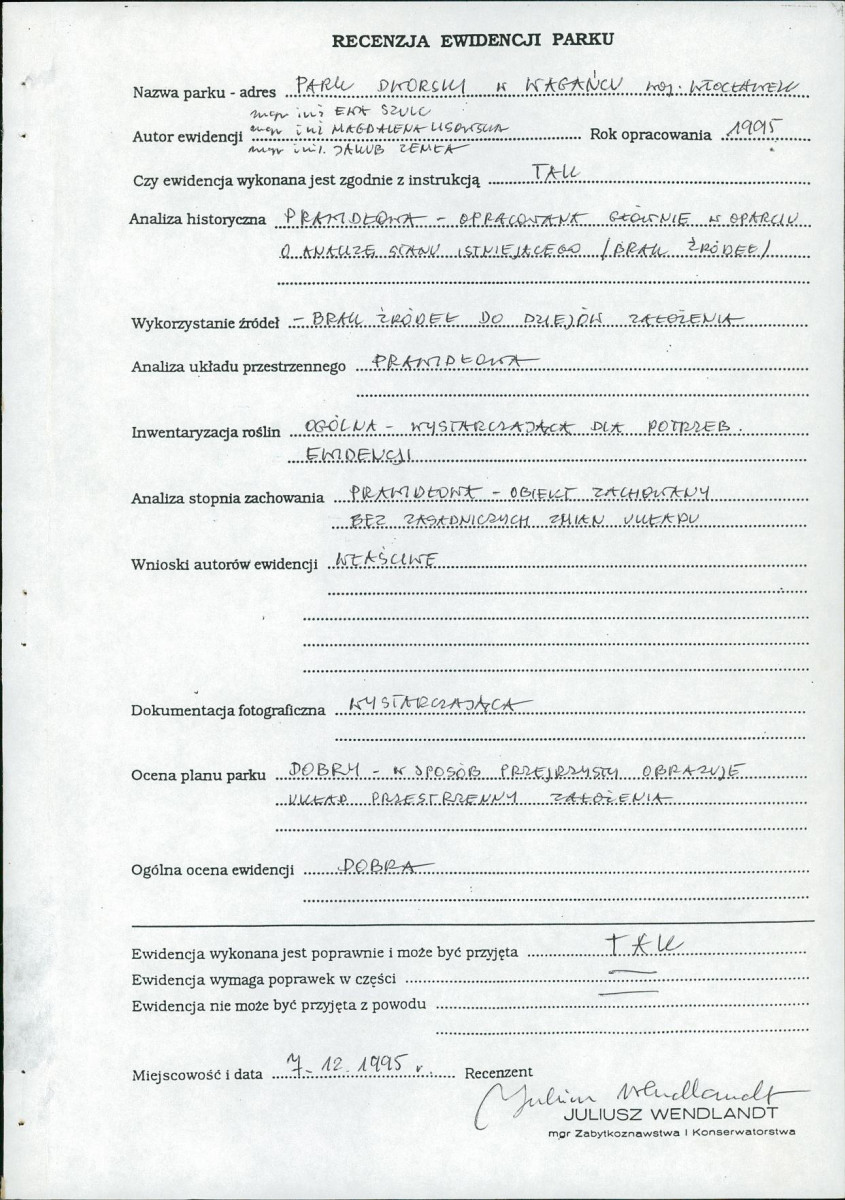 EP - Ewidencja parkowa, skan nr 4
