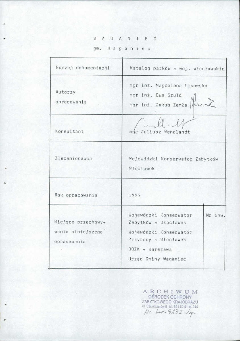 EP - Ewidencja parkowa, skan nr 5