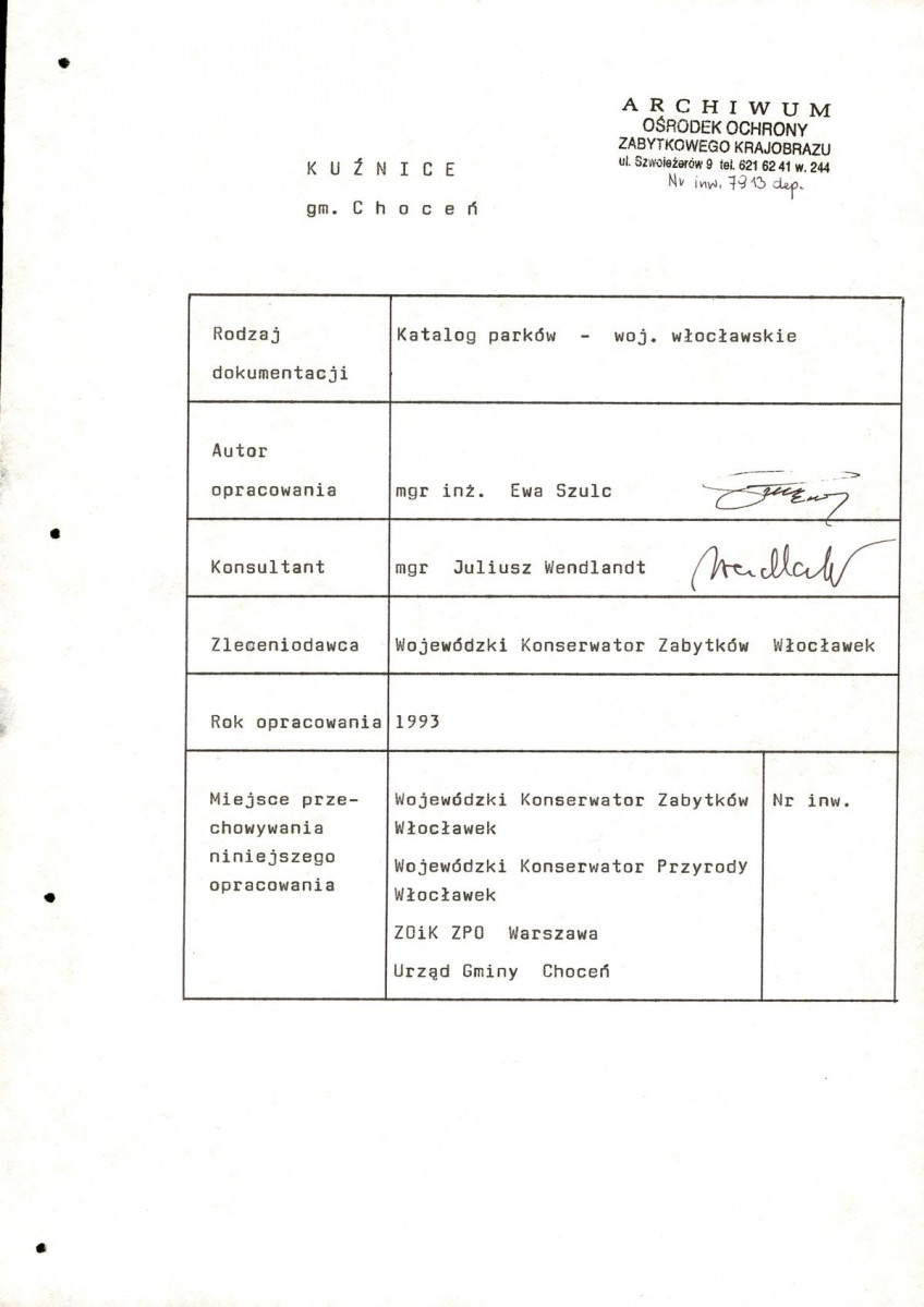 Ewidencja parkowa, skan nr 3