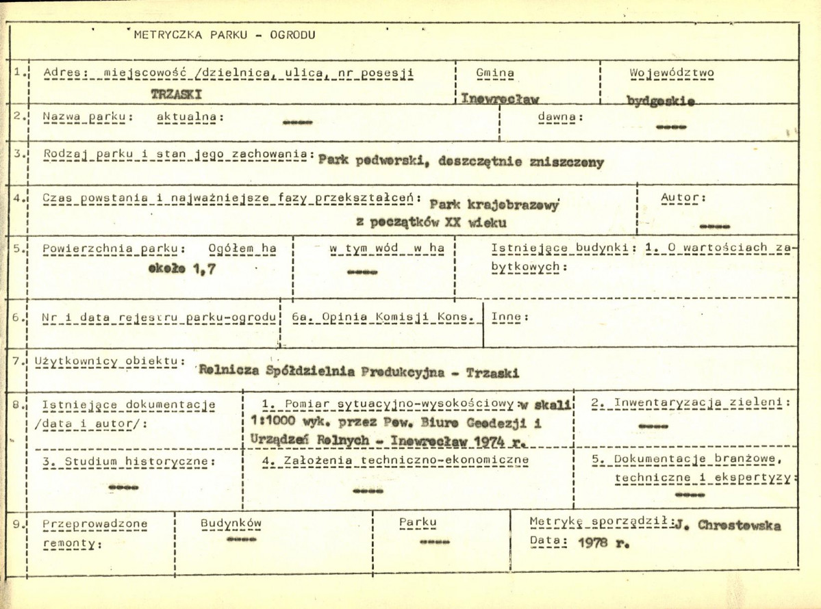 EP - Ewidencja parkowa, skan nr 5