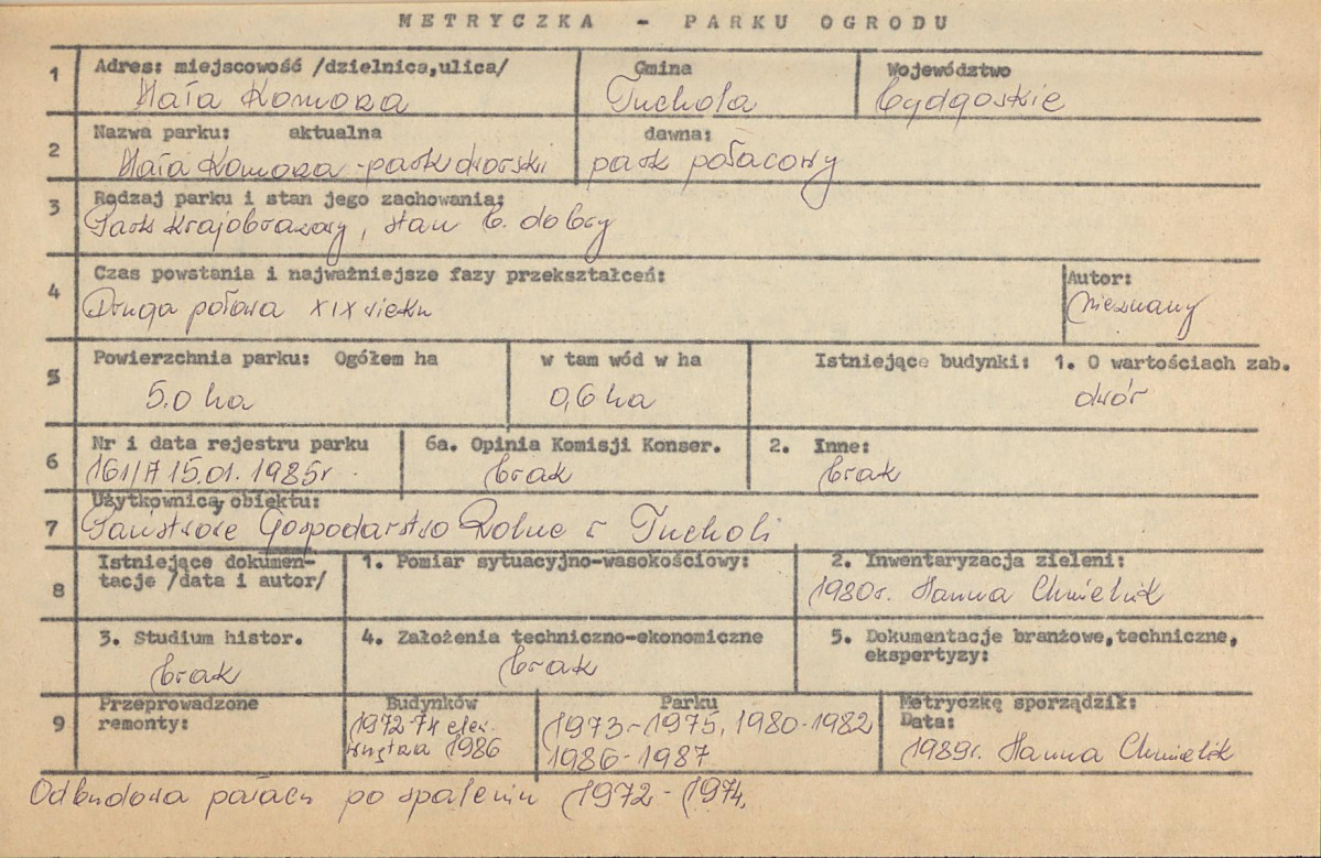 Ewidencja parkowa, skan nr 16