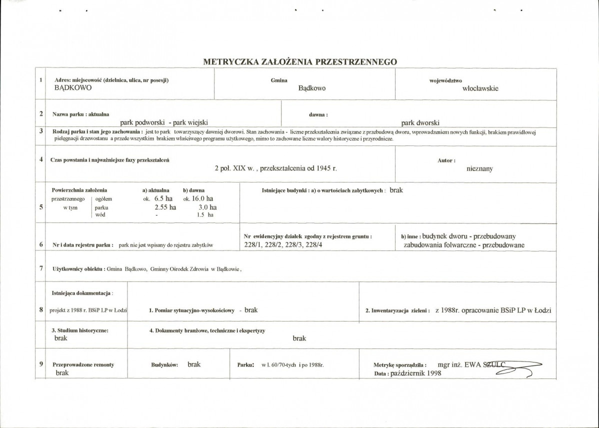 EP - Ewidencja parkowa, skan nr 6