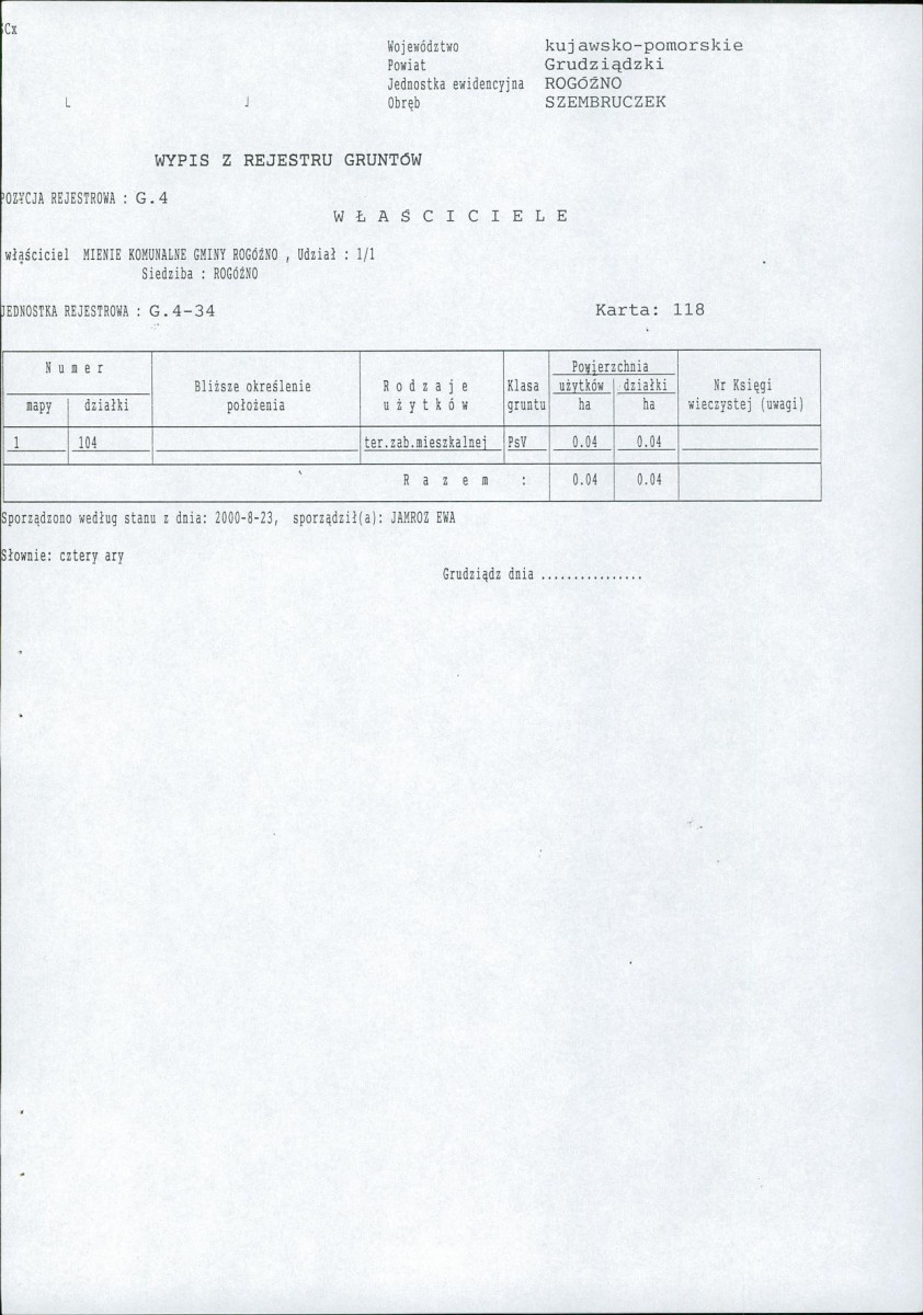 EP - Ewidencja parkowa, skan nr 20