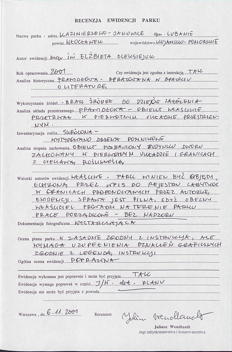 EP - Ewidencja parkowa, skan nr 5