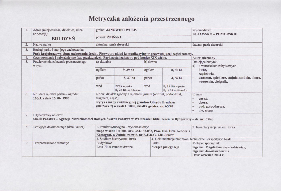 EP - Ewidencja parkowa, skan nr 5