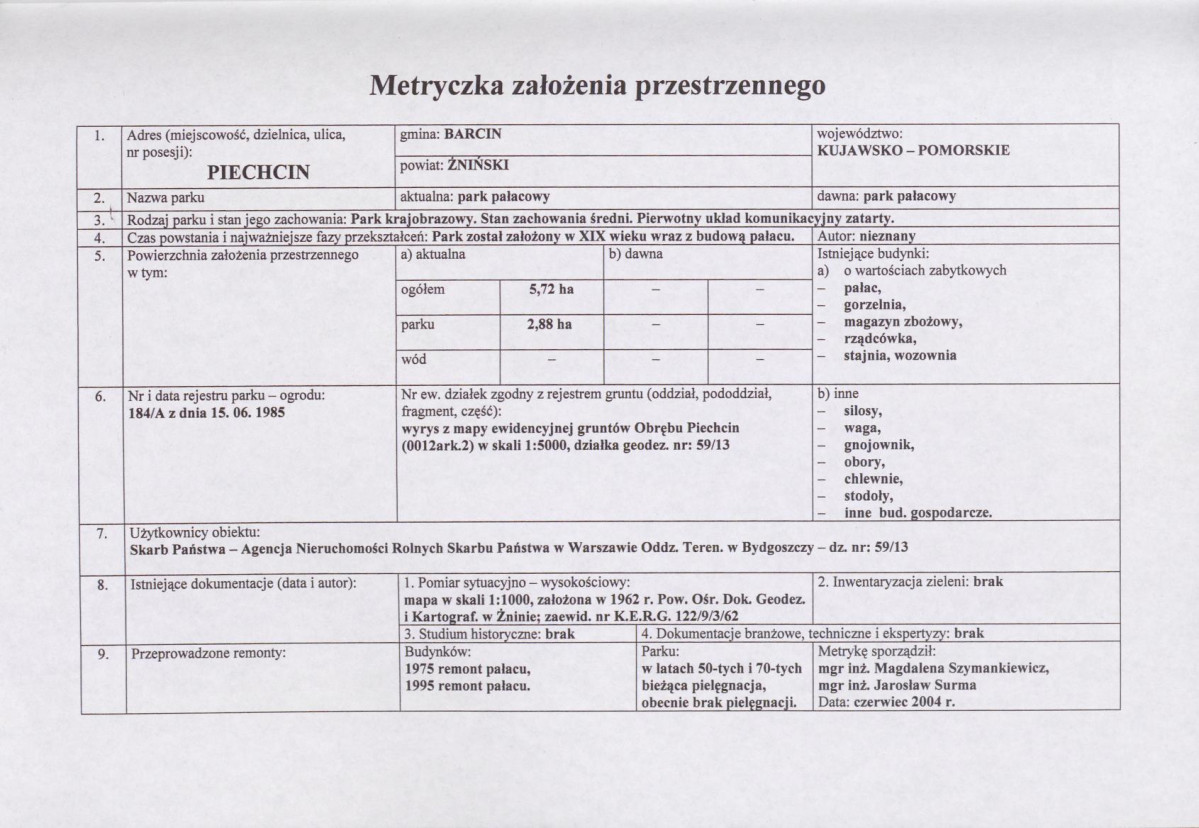 EP - Ewidencja parkowa, skan nr 5