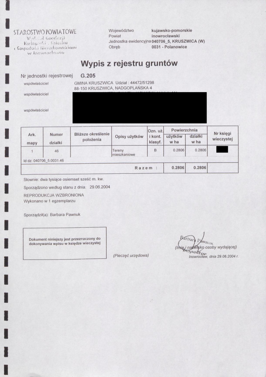 Ewidencja parkowa, skan nr 9