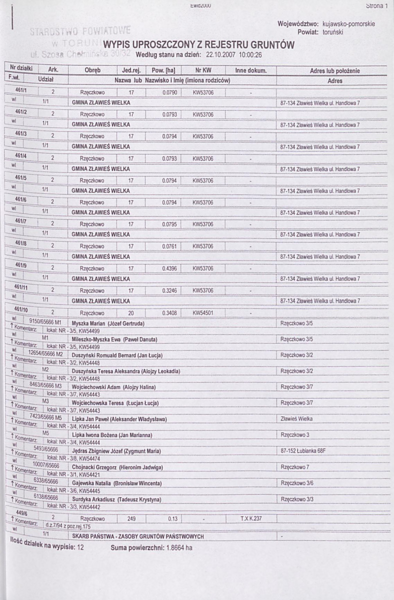 EP - Ewidencja parkowa, skan nr 33