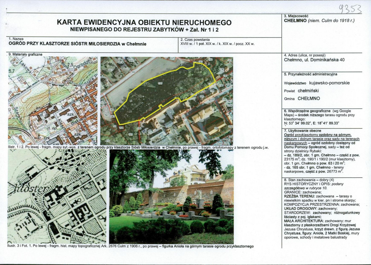 KEZN - Karta obiektu niewpisanego do rejestru, skan nr 1