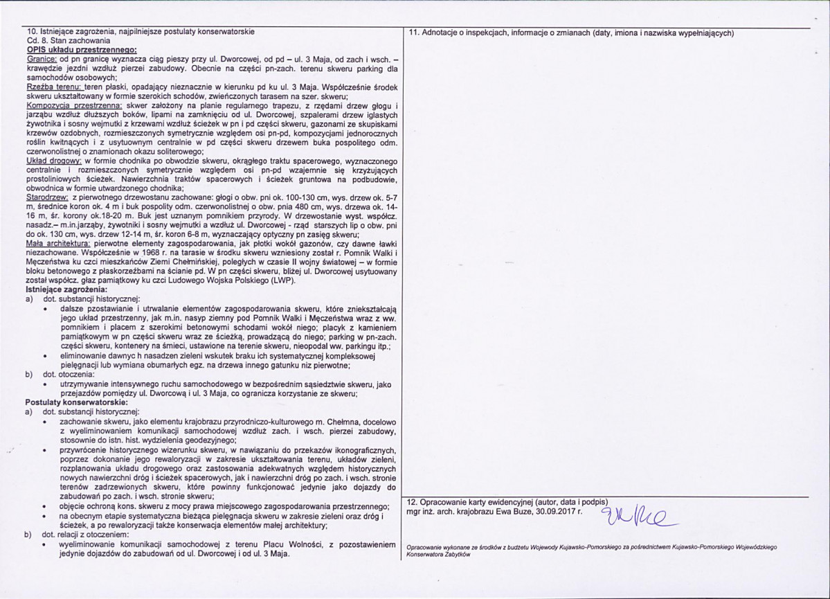 KEZN - Karta obiektu niewpisanego do rejestru, skan nr 2