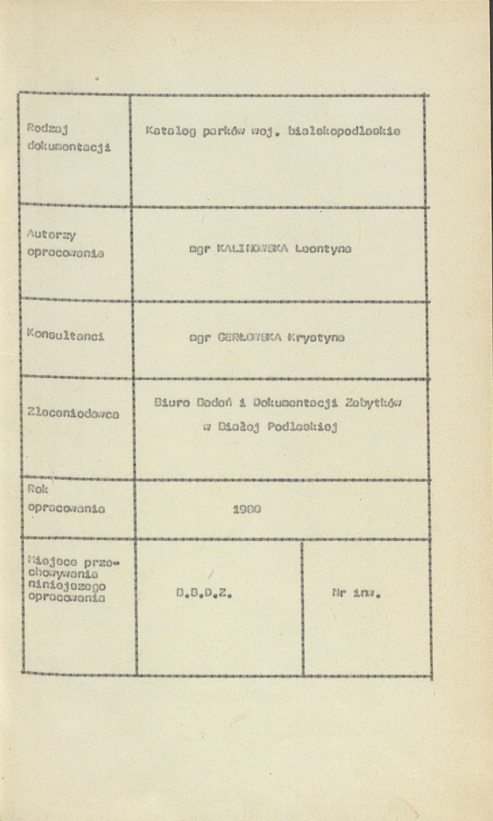 EP - Ewidencja parkowa, skan nr 4