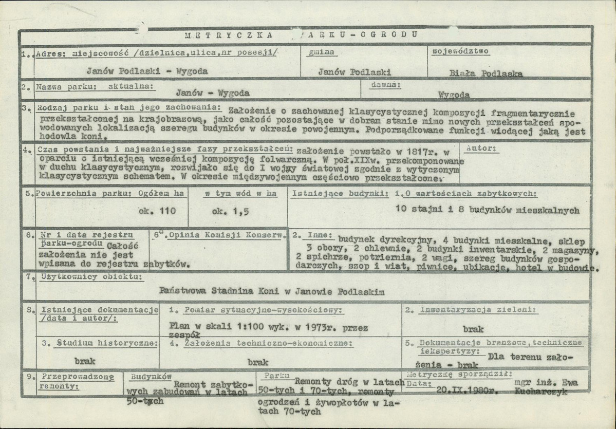 EP - Ewidencja parkowa, skan nr 6