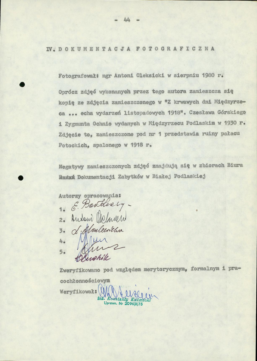 EP - Ewidencja parkowa, skan nr 65